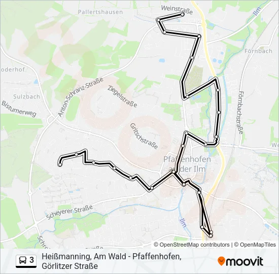 3 Bus Line Map