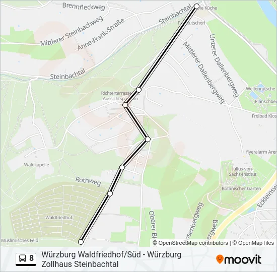 8 Bus Line Map
