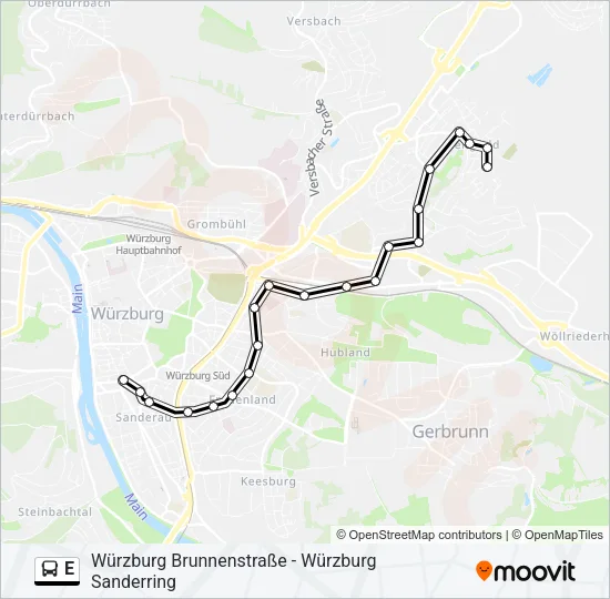 E Bus Line Map