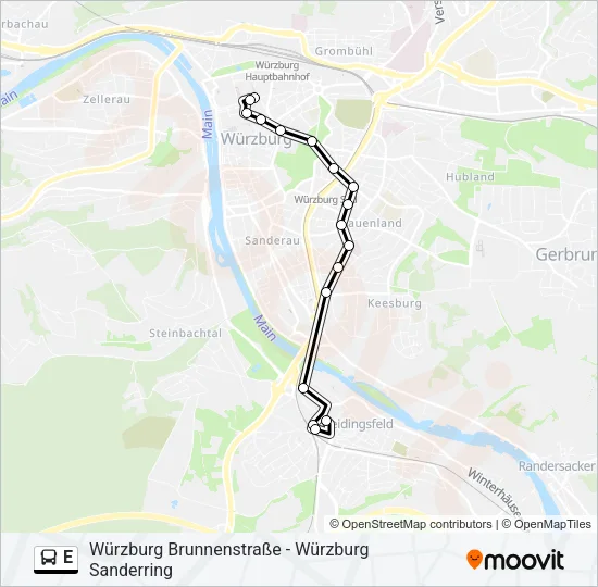 E Bus Line Map