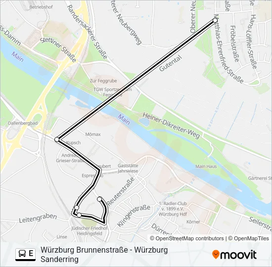 E Bus Line Map
