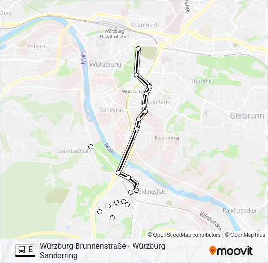 E Bus Line Map