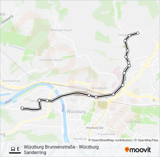 E Bus Line Map