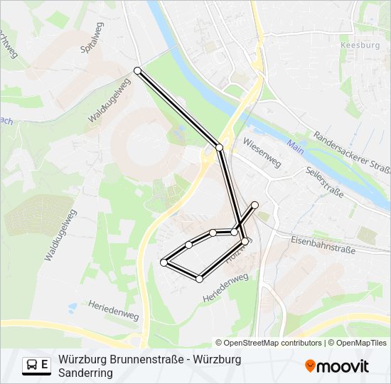 Buslinie E Karte