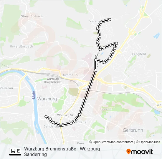 E Bus Line Map