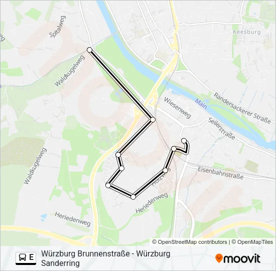 E Bus Line Map