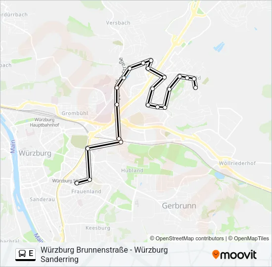 E Bus Line Map