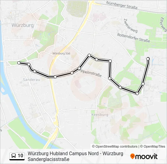 Автобус 10: карта маршрута