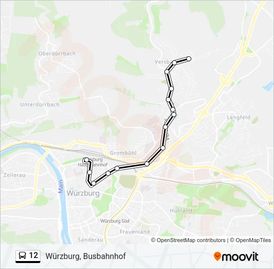 12 Bus Line Map