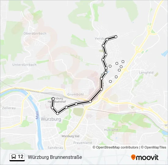 12 Bus Line Map