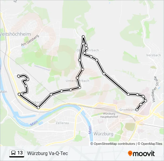 13 Bus Line Map