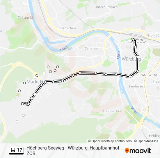 Автобус 17: карта маршрута