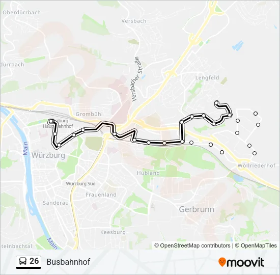 26 Bus Line Map