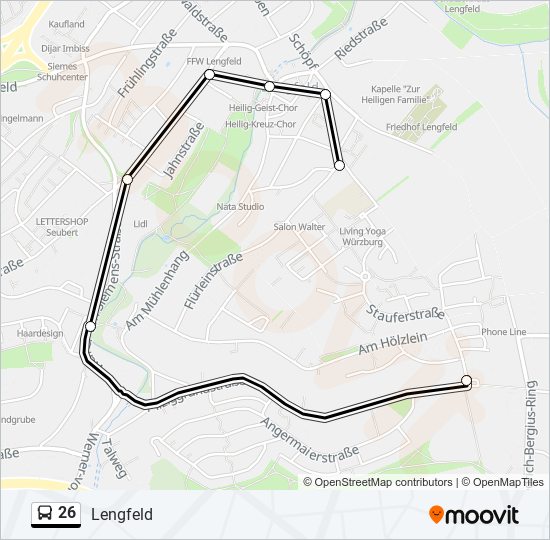 26 Route: Schedules, Stops & Maps - Lengfeld (Updated)