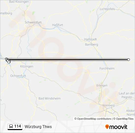 Автобус 114: карта маршрута