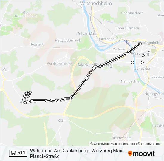 511 Bus Line Map