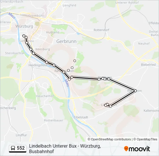 552 Bus Line Map