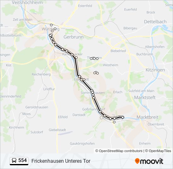 554 Route Schedules Stops Maps Frickenhausen Unteres Tor Updated 554-route-schedules-stops-maps-frickenhausen-unteres-tor-updated