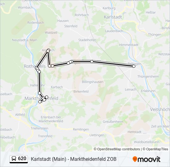 620 Marktheidenfeld – Buslinie 620 Fahrpläne & Karten – TFLMXN