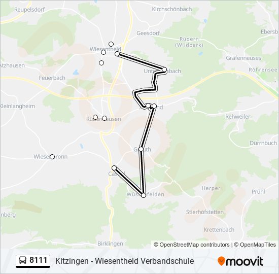 Buslinie 8110 Richtung Fahr, Volkach In Kitzingen – VMPAC