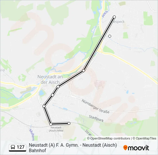127 Bus Line Map