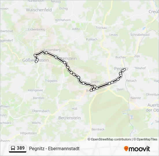 389 Route: Schedules, Stops & Maps - Gößweinstein Gasthof Zur Post ...