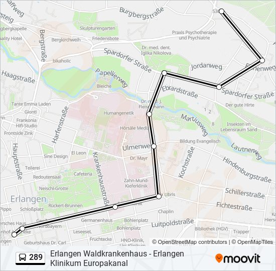 289 bus Line Map