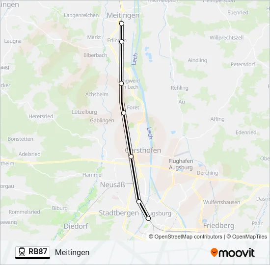 RB87 Train Line Map