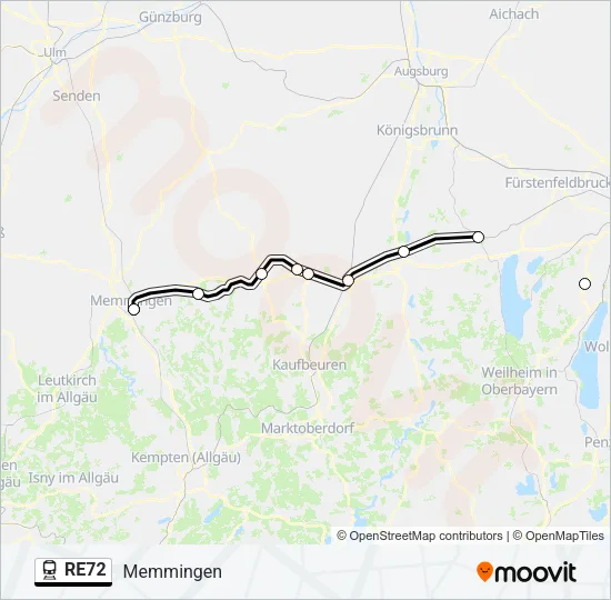 RE72 Train Line Map