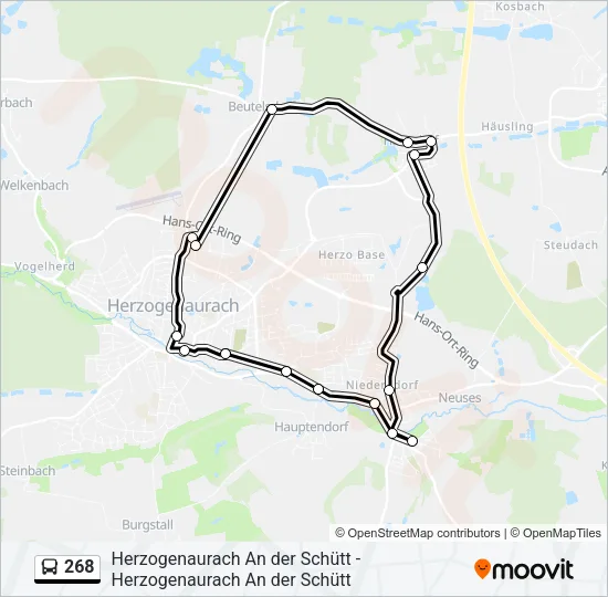 268 Bus Line Map