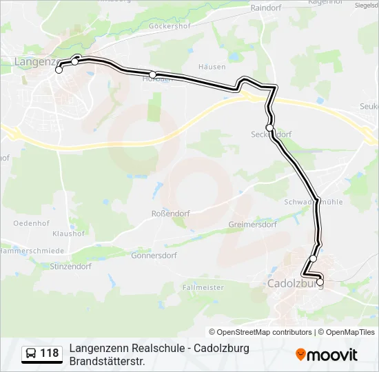 118 Bus Line Map