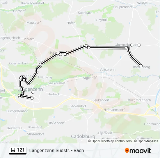 121 Bus Line Map