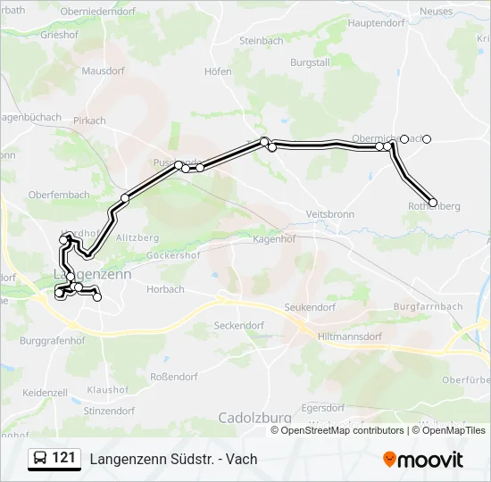 121 Bus Line Map