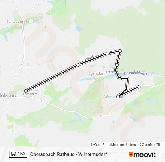 Автобус 152: карта маршрута