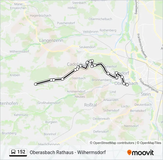152 Bus Line Map