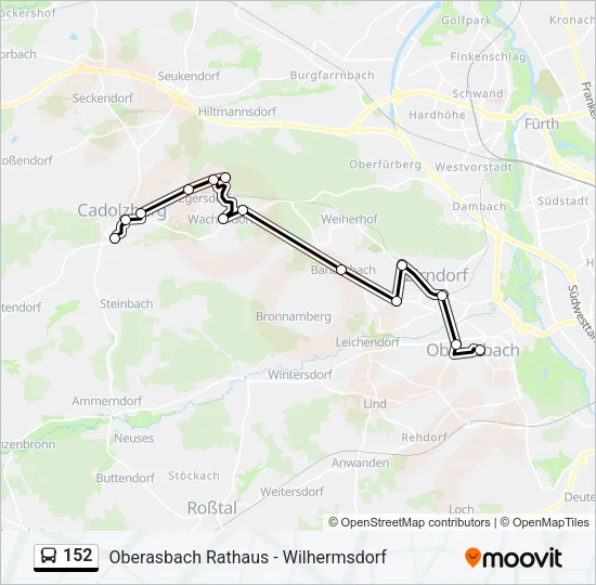 152 Bus Line Map