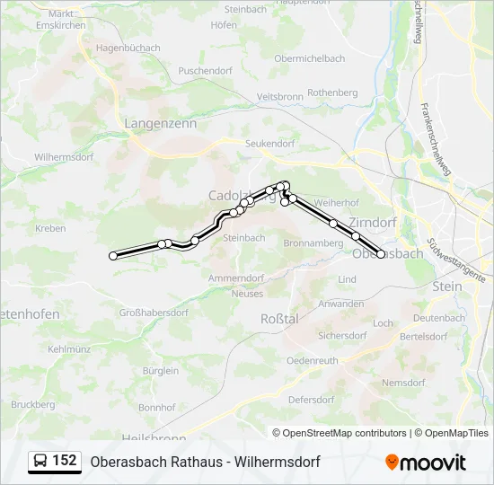 152 Bus Line Map