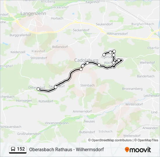 152 Bus Line Map