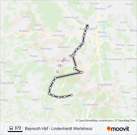 372 Bus Line Map