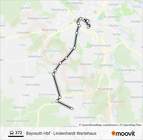 Автобус 372: карта маршрута