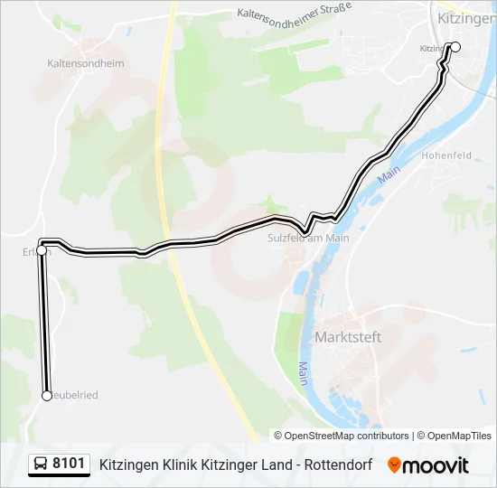 Автобус 8101: карта маршрута