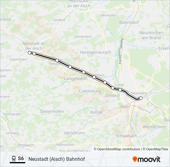 S6 train Line Map