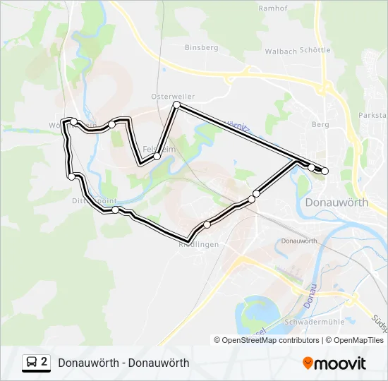Автобус 2: карта маршрута