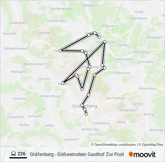 226 Bus Line Map