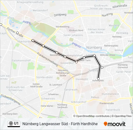 U1 Train Line Map