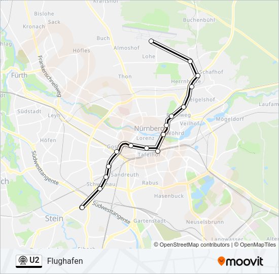 U-Bahnlinie U2 Karte