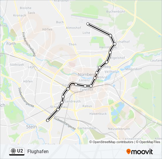 U2 subway Line Map