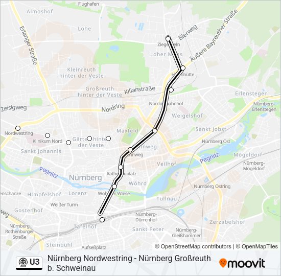 U-Bahnlinie U3 Karte