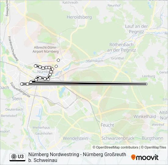 U3 Train Line Map
