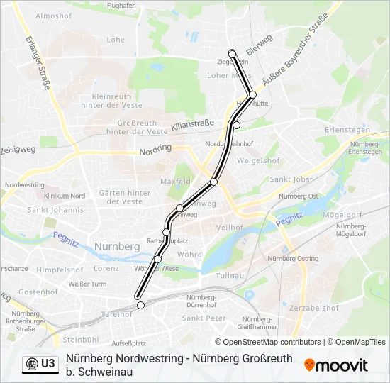 U3 Subway Line Map